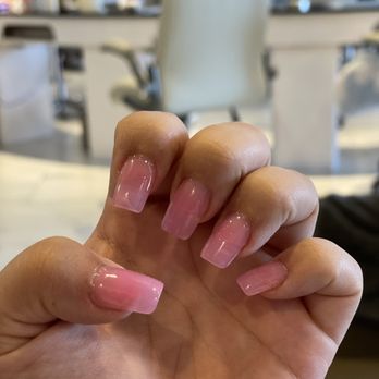 Venice Nail Studio - Full set pink powder - Nail Salons Near Me - Citrus Heights, California