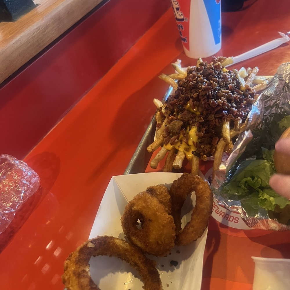 BUNS Burger Shop - Onion rings and bacon cheese fries - Burgers Near Me - San Juan, Puerto Rico