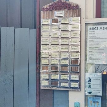 Brics - A convenient list of their flavors outside! - Ice Cream & Frozen Yogurt Near Me - Indianapolis, Indiana