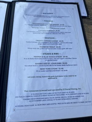 Menu photo 4 The River Restaurant & Lounge El Portal, CA Menu photo 4 The River Restaurant & Lounge El Portal, CA