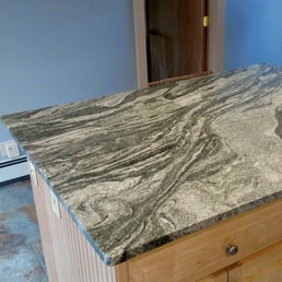 The beautiful granite remnant that was perfect on our breakfast bar.