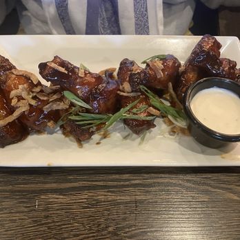 Downtown Flavortown - Bourbon glazed wings - Arcades Near Me - Pigeon Forge, Tennessee