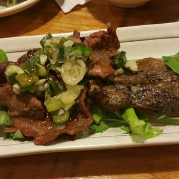 Guu Original Thurlow - Gyu tan ($6.20): grilled beef tongue with salt and green onion sauce - Japanese Near Me - Vancouver, British Columbia Guu Original Thurlow - Gyu tan ($6.20): grilled beef tongue with salt and green onion sauce - Japanese Near Me - Vancouver, British Columbia