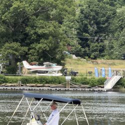 Eagle Landing State Park - View of airport across the river