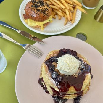 Unconventional Diner - Seggsy sandwich and blueberry pancakes - Breakfast & Brunch Near Me - Washington, DC, District of Columbia Unconventional Diner - Seggsy sandwich and blueberry pancakes - Breakfast & Brunch Near Me - Washington, DC, District of Columbia