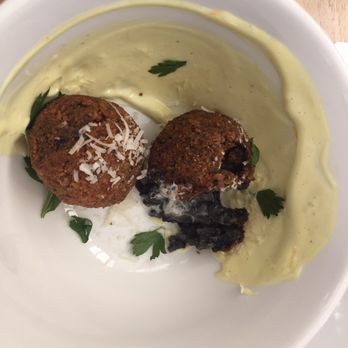 L'Oca d'Oro - Squid ink arancini-- delicious throughout, with a great aioli in the side - Italian Near Me - Austin, Texas L'Oca d'Oro - Squid ink arancini-- delicious throughout, with a great aioli in the side - Italian Near Me - Austin, Texas