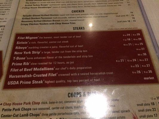 Menu photo 8 The Chop House Kingsport, TN