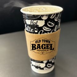 Old Town Bagel - We proudly serve 4 flavors of Talk n' Coffee all day. Use our flavor pumps to create your own drink!