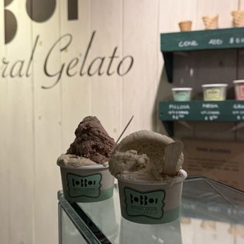 Bobboi Natural Gelato - small gelatos (rose honey & mediterraneo on the right) - Gelato Near Me - La Jolla, California Bobboi Natural Gelato - small gelatos (rose honey & mediterraneo on the right) - Gelato Near Me - La Jolla, California