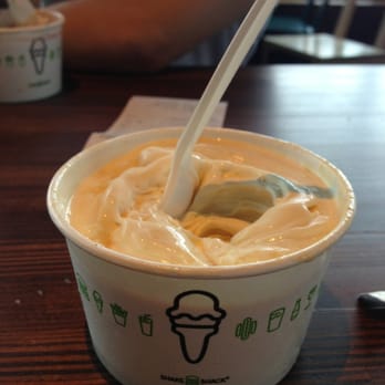 Shake Shack Chestnut Hill - Concrete mix with a caramel mix in - Burgers Near Me - Chestnut Hill, Massachusetts Shake Shack Chestnut Hill - Concrete mix with a caramel mix in - Burgers Near Me - Chestnut Hill, Massachusetts
