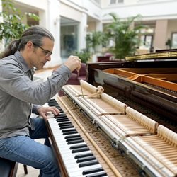 Tom Lepinski Piano Tuning - Grand action regulation in Albuquerque.