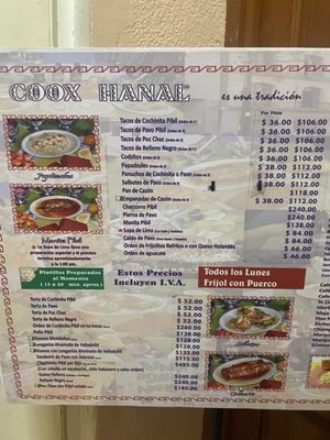 Menu photo 2 Coox Hanal México, D.F., DIF
