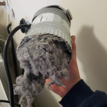 Dryer Vent Cleaning - Notice the hair! Pet hair binds with moist lint and causes difficult clogs which require special equipment. - Air Duct Cleaning Near Me - Dallas, Texas Dryer Vent Cleaning - Notice the hair! Pet hair binds with moist lint and causes difficult clogs which require special equipment. - Air Duct Cleaning Near Me - Dallas, Texas