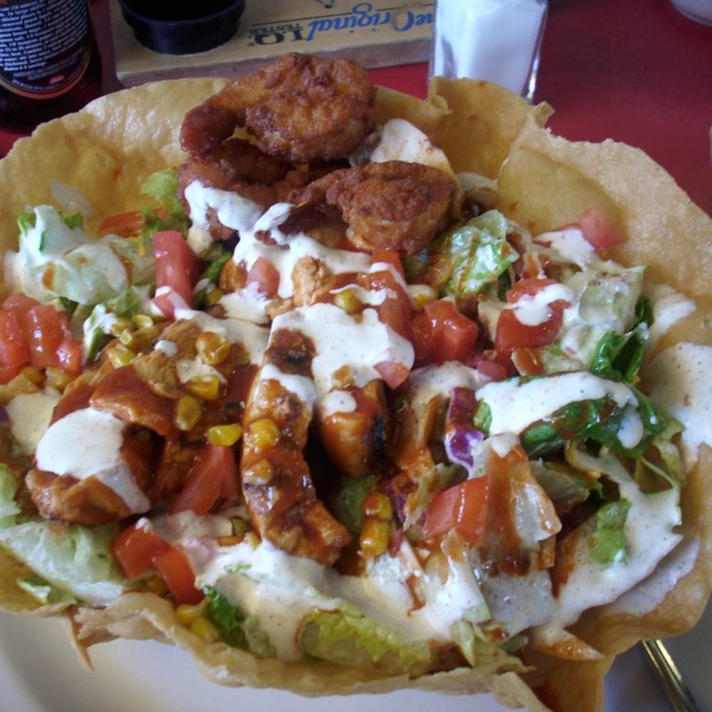 Millie's Restaurant & Bakery - Delicious Santa Fe chicken salad in a tostada shell - Bakeries Near Me - Van Nuys, California Millie's Restaurant & Bakery - Delicious Santa Fe chicken salad in a tostada shell - Bakeries Near Me - Van Nuys, California