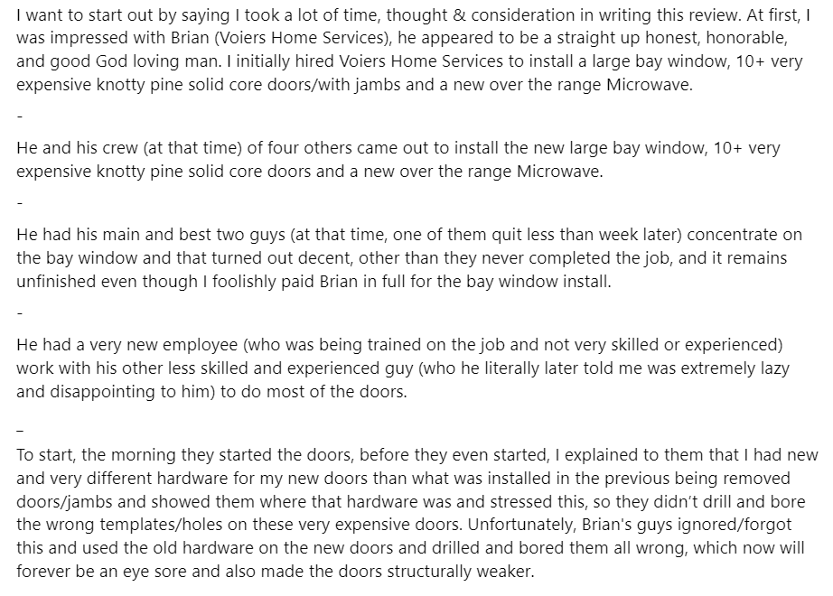 Slide of Voiers Home Services