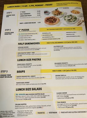 Menu photo 2 California Pizza Kitchen Manhattan Beach, CA Menu photo 2 California Pizza Kitchen Manhattan Beach, CA