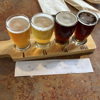 Tizley's Europub - Euro beer flight - German Near Me - Poulsbo, Washington