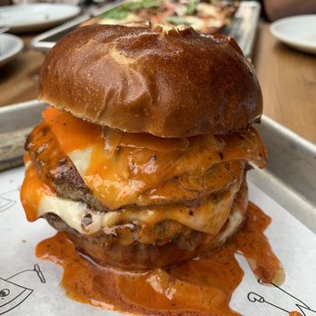 Emily - LE BURGER!!!! Very rich, I advise splitting. - Pizza Near Me - New York, New York Emily - LE BURGER!!!! Very rich, I advise splitting. - Pizza Near Me - New York, New York