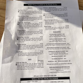 Well Hung Vineyard - Menu - Wine Bars Near Me - Charleston, South Carolina Well Hung Vineyard - Menu - Wine Bars Near Me - Charleston, South Carolina