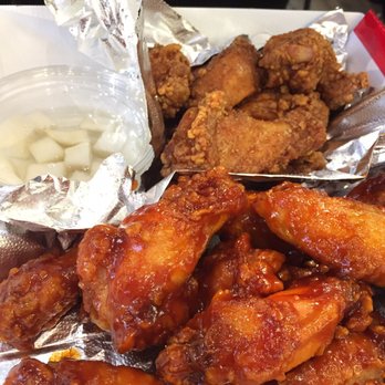 K Town Food Court - Korean wings with soy garlic and sweet chili sauces. - Korean Near Me - Jericho, New York K Town Food Court - Korean wings with soy garlic and sweet chili sauces. - Korean Near Me - Jericho, New York