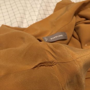 Tailoring by Esmeralda - BEFORE: Silk shirt with hole in armpit - Sewing & Alterations Near Me Tailoring by Esmeralda - BEFORE: Silk shirt with hole in armpit - Sewing & Alterations Near Me