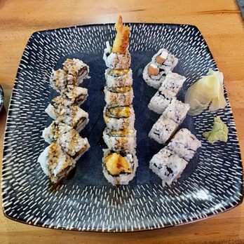 Koi Sushi - Eel Avocado Roll Spl, Shrimp Tempura Roll, Philly Roll Spl - Sushi Bars Near Me - Oviedo, Florida