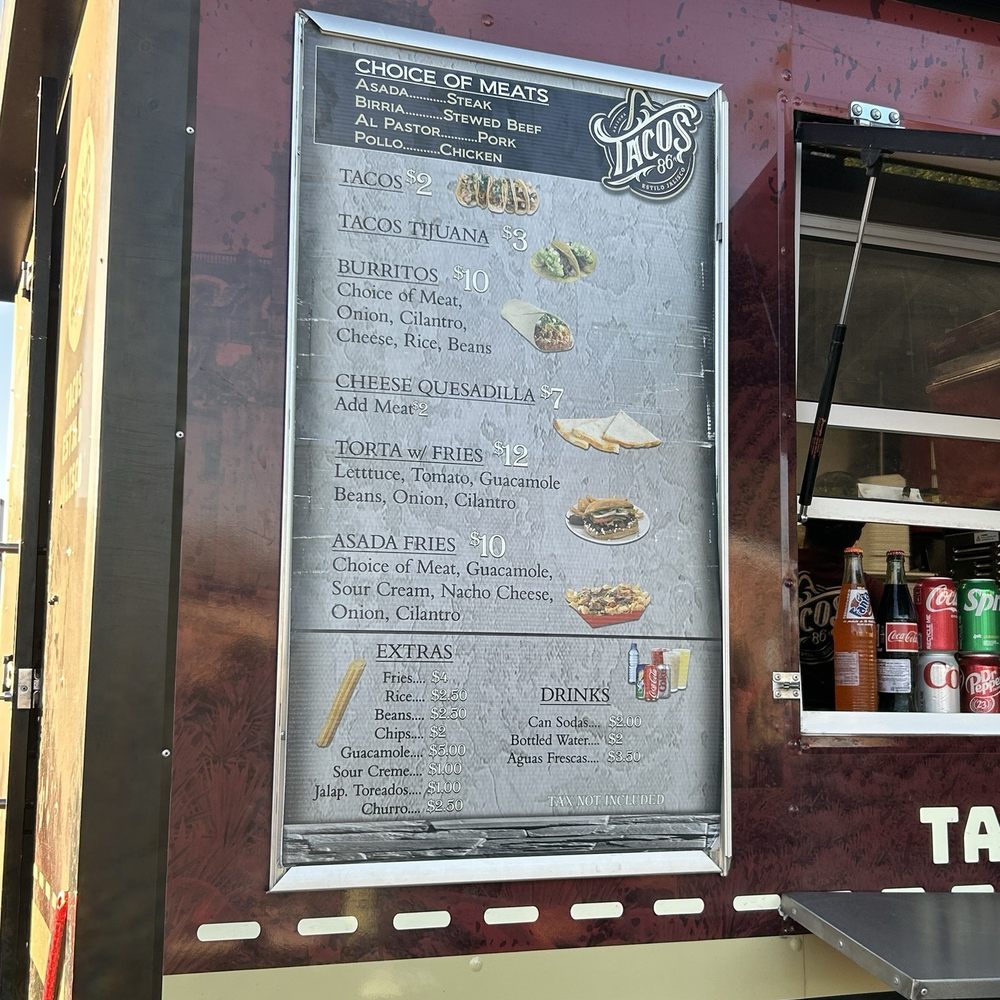 Tacos86 - Menu - Food Trucks Near Me - Queen Creek, Arizona Tacos86 - Menu - Food Trucks Near Me - Queen Creek, Arizona