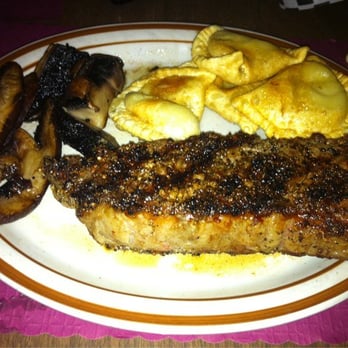 Hutch's Tap Room - Portobello mushrooms, pierogies, perfectly seasoned New York strip - American Near Me - Dunbar, Pennsylvania Hutch's Tap Room - Portobello mushrooms, pierogies, perfectly seasoned New York strip - American Near Me - Dunbar, Pennsylvania