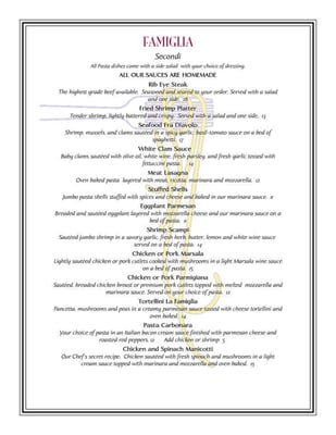 Menu photo 7 Famiglia Winterville, NC