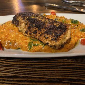 Uncommon Grill - Pistachio Crusted Salmon & Risotto (lunch menu) - New American Near Me - Watertown, Connecticut