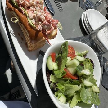 Bostonia Public House - Cold Lobster Roll w/side salad - New American Near Me - Boston, Massachusetts