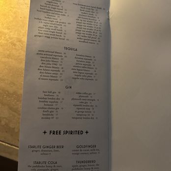 Starlite - Drink menu - Cocktail Bars Near Me - San Diego, California Starlite - Drink menu - Cocktail Bars Near Me - San Diego, California