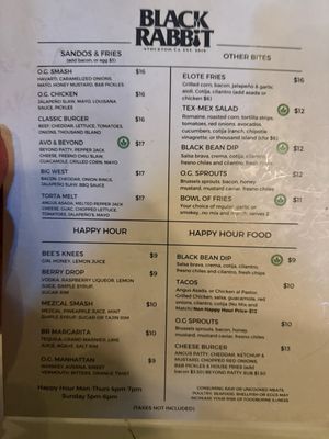 Menu photo 3 The Black Rabbit Stockton, CA