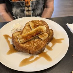 Banana french toast without the normal pecans.