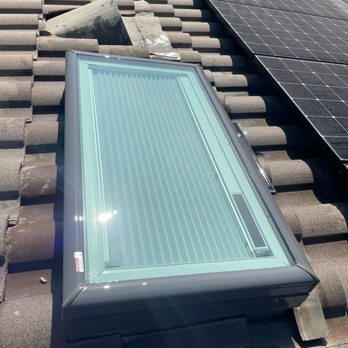 Doolittle Solar Cleaning - Skylight 1 (After) - Wish I had taken "before" pic, but it was nasty! Lots of bird poop and tree sap! - Solar Panel Cleaning Near Me
