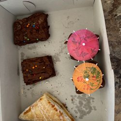 Mary’s Bakery - Brownies margarita cupcakes and peach turnover
