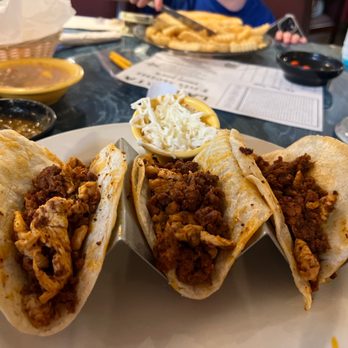 La Reata Mexican Restaurant - three tacoss on a plate - Mexican Near Me - Taylors, South Carolina La Reata Mexican Restaurant - three tacoss on a plate - Mexican Near Me - Taylors, South Carolina