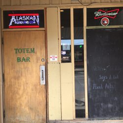 Totem Bar & Liquor Store - Front door, great place to meet the local residents.