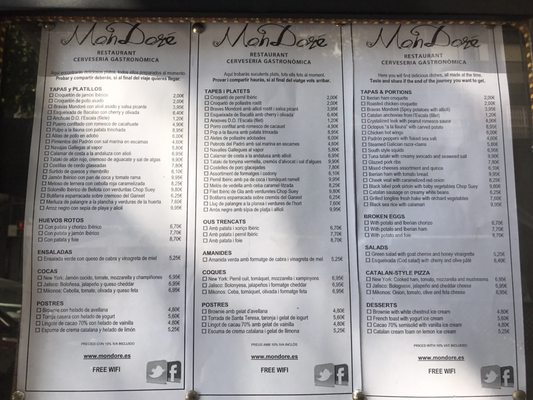 Menu photo 3 Mondoré Barcelona, B
