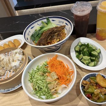 XIBEI Eatery - sesame paste noodle, uni shrimp shumai, braised chicken, short rib oil noodle, cucumber salad, millet brown sugar lava - Chinese Near Me - Los Angeles, California XIBEI Eatery - sesame paste noodle, uni shrimp shumai, braised chicken, short rib oil noodle, cucumber salad, millet brown sugar lava - Chinese Near Me - Los Angeles, California