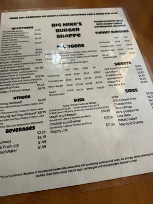 Menu photo 2 Big Mike's Burger Shoppe Petersburg, VA