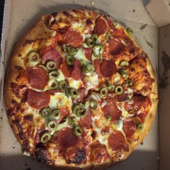 Pizza Dude - Medium pizza with pepperoni and green olives. - Pizza Near Me - Pinconning, Michigan Pizza Dude - Medium pizza with pepperoni and green olives. - Pizza Near Me - Pinconning, Michigan