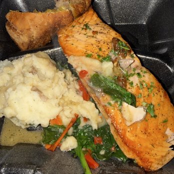 V12 Restaurant - Salmon and a egg roll - Sports Bars Near Me - Atlanta, Georgia