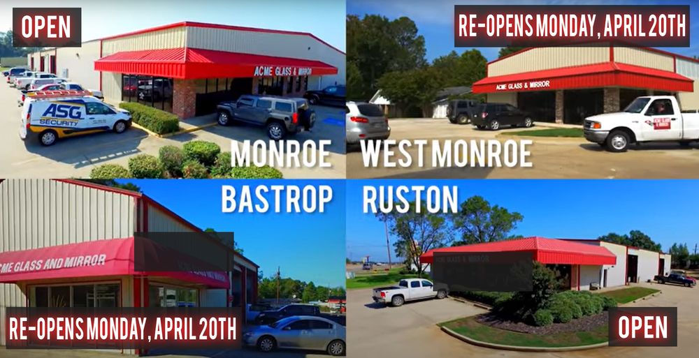 ACME GLASS & MIRROR Updated April 2024 5450 Cypress St, West Monroe