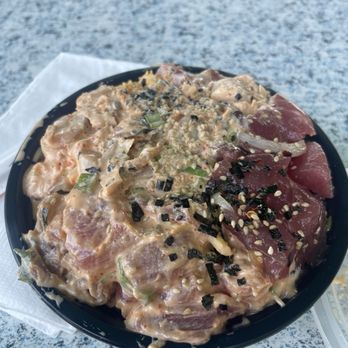 Nico's Fish Market - Spicy ahi, spicy scallop, shoyu ahi poke bowl :) - Seafood Markets Near Me - Honolulu, Hawaii