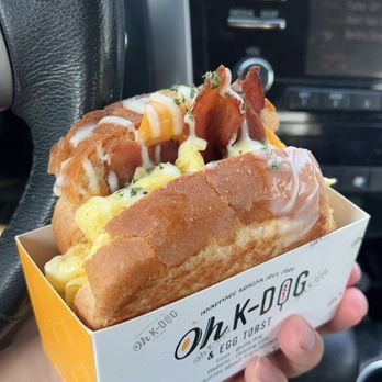 Oh K-Dog & Egg Toast - Bacon & Cheese Egg Toast - Korean Near Me - Quincy, Massachusetts Oh K-Dog & Egg Toast - Bacon & Cheese Egg Toast - Korean Near Me - Quincy, Massachusetts