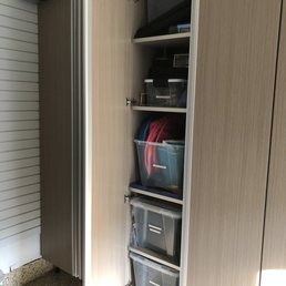 doors open. - Inside matches outside and so do the shelves!