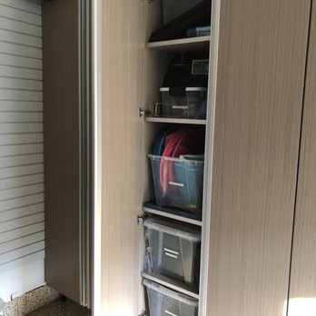 Pacific Panel - doors open. - Inside matches outside and so do the shelves! - Home Organization Near Me - Irwindale, California