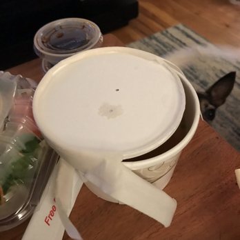 Go Sushi - Opened soup in the delivery bag. - Japanese Near Me - Scotch Plains, New Jersey Go Sushi - Opened soup in the delivery bag. - Japanese Near Me - Scotch Plains, New Jersey