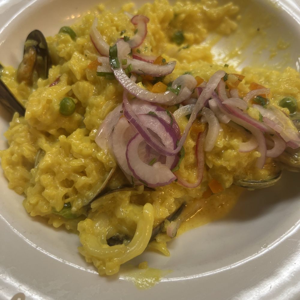 Sazon Peruvian Cuisine & Deli - Arroz con Mariscos: Peruvian paella - Peruvian Near Me - Santa Rosa, California Sazon Peruvian Cuisine & Deli - Arroz con Mariscos: Peruvian paella - Peruvian Near Me - Santa Rosa, California